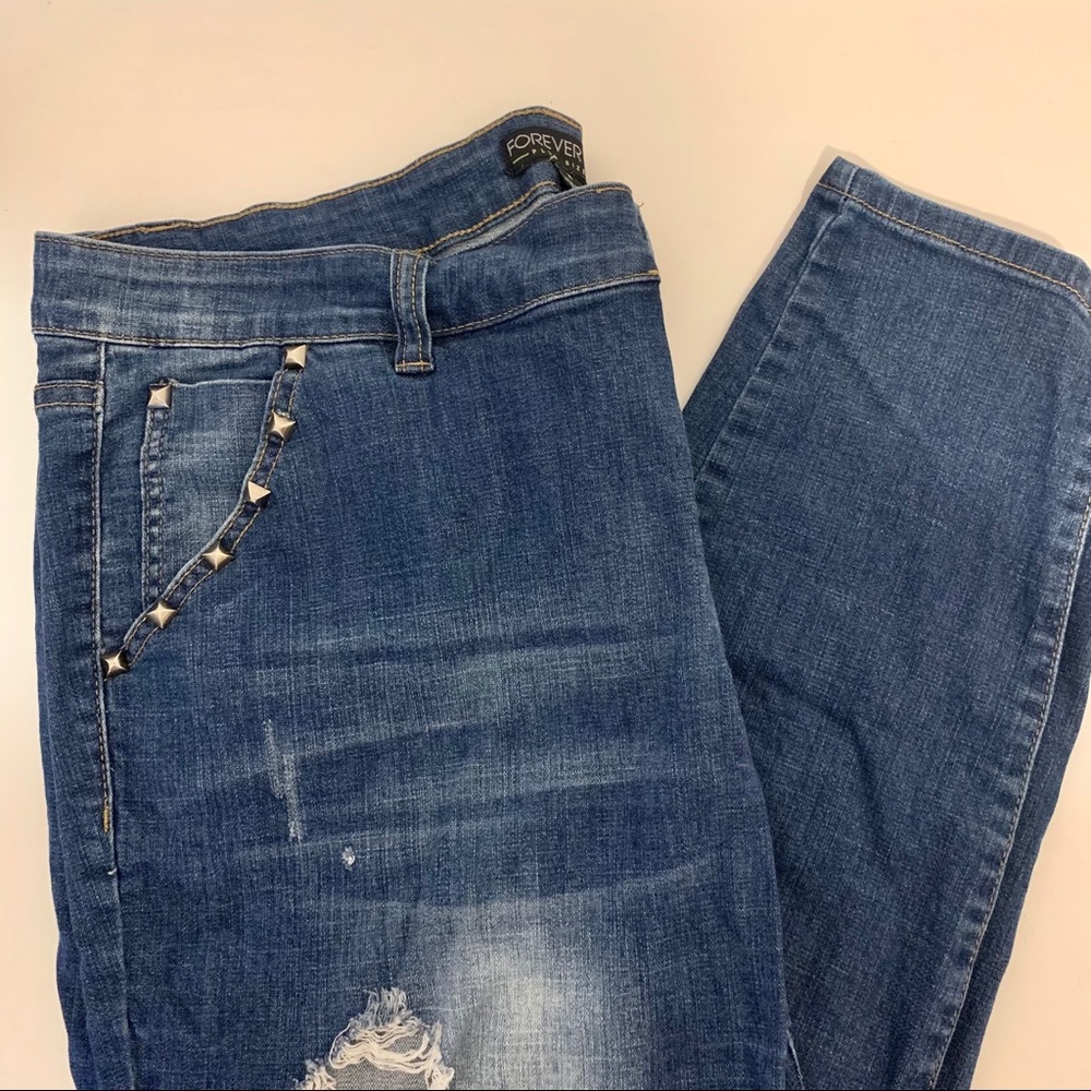 Forever 21+ Distressed Jeans